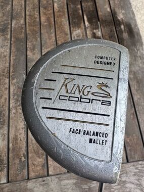 Vintage King Cobra Silver Face-Balanced Mallet Putter Head